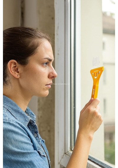 Cam Kazıma Bıçağı, Plastik, Çelik Uçlu, Ergonomik Saplı, Etiket Ve Boya Kalıntısı Temizleyici,