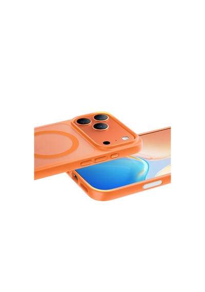 Torras Apple iPhone Uyumlu 17 Pro Guardian Magsafe Kılıf Turuncu