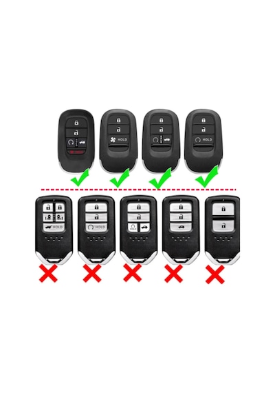 Honda Civic Fe1 2021-2024 Uyumlu Silikon Anahtar Kabı Siyah Parlk