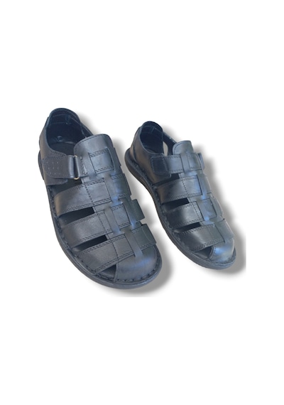 Growish Gr0152 Deri Erkek Sandalet Siyah