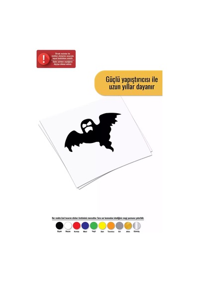 Hayalet - Araç, Oto, Laptop, Duvar Uyumlu Sticker 30 27 Cm