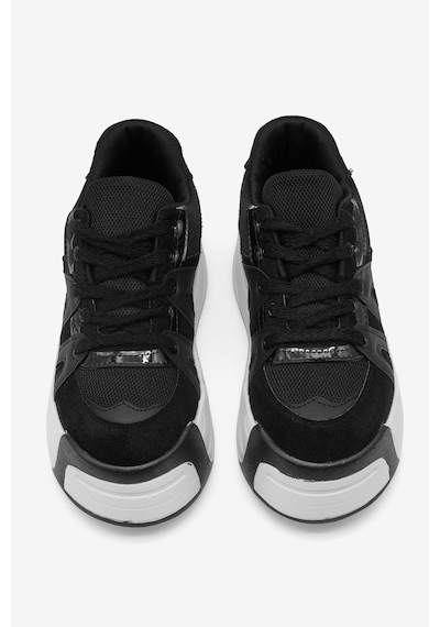 Tonny Black Yüksek Taban Rahat Bağcıklı Sneaker Kadın Siyah Sneaker Tbklc020