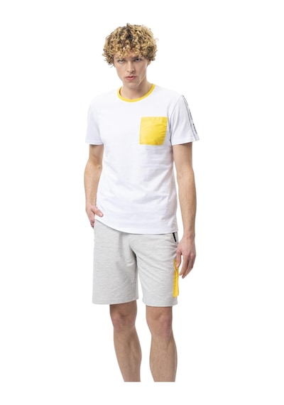 United Colors Of Benetton Erkek T-shirt Bnt-m20446 Beyaz - Sarı
