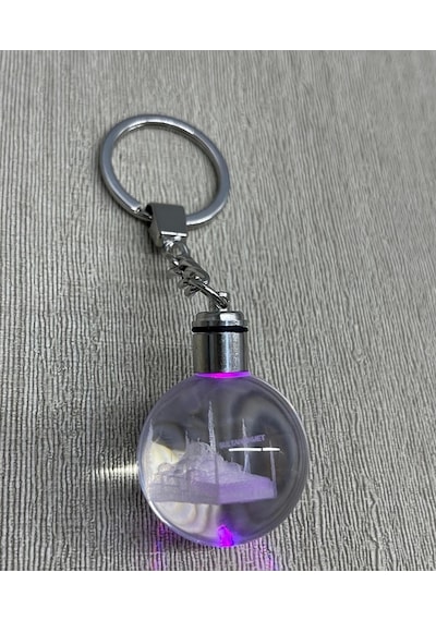 Ledli Sultanahmet Tasarımı Kristal Anahtarlık Alk3804 Çok Renkli