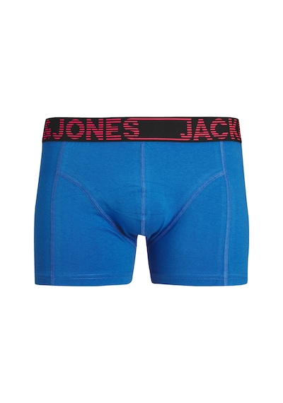 Jack & Jones Erkek Renkli Logolu 3'Lü Boxer Paketi - Bill 12255821 Electric Blue Lemonade Lacivert