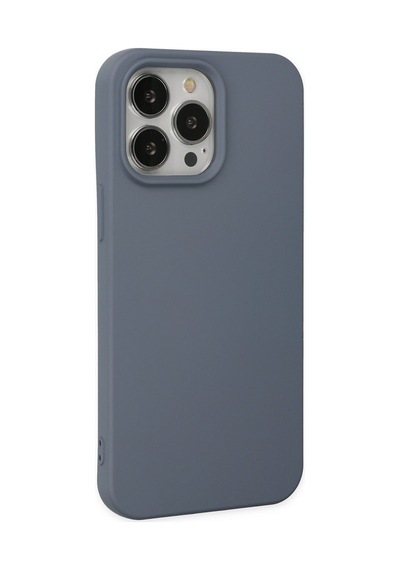 Newface - 112 - Apple iPhone Uyumlu 14 Pro Kılıf Nano İçi Kadife Silikon - Csmo-tex - - Gri