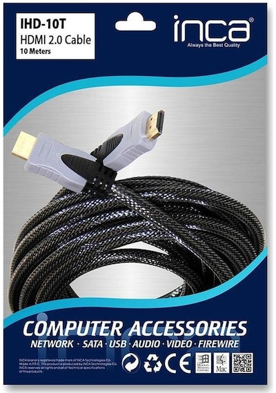 Inca IHK-10T 2.0V 10 M HDMI TO HDMI 4K FHD Poşetli