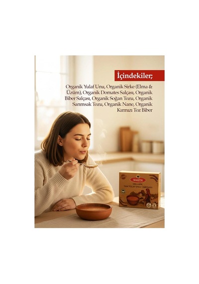 Nahita Organik Gulutensiz Tam Yulaf Unlu Tarhana 500 G