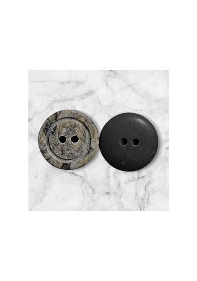 Mermer Desen Düğme Gri 2,3 Cm 6 Adet - 692813996