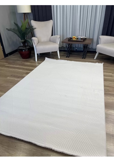 İpek Halı Sardes 6479 A Krem Gri Modern Salon Halısı