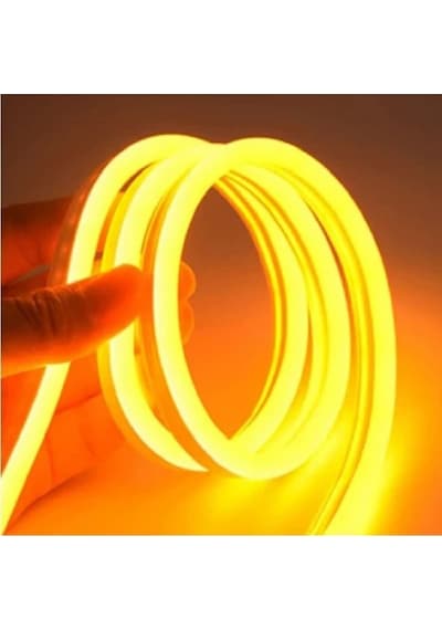Neon Led 12 Volt Amber Işık Dış Mekan 3 Metre
