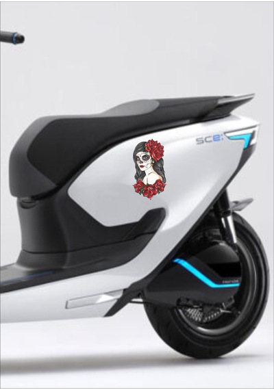 Dövmeli Çingene Kız - Araba Oto Motosiklet Karavan Sticker - 00029 30x17 Cm