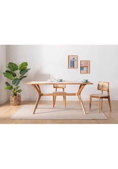 Bosco Pergel Ahşap Mutfak Masası 90x180 Natural