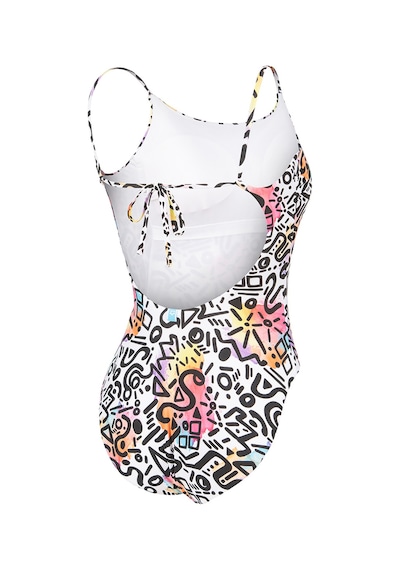 Arena Water Prints Swimsuit Kadın Çok Renkli Yüzücü Mayo 009398150 Beyaz