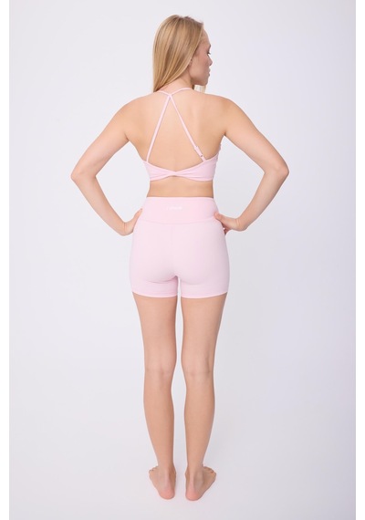 Hıghrıse Comfortflex Yüksek Bel Atletik Spor & Aktif Yaşam Şortu-2668 Pembe
