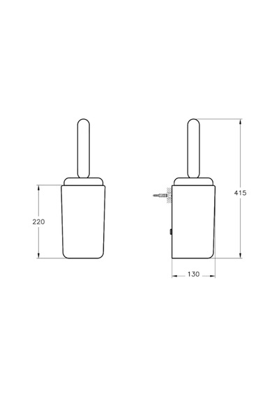 VitrA Liquid A44566 Tuvalet Fırçalığı, Duvardan, Krom