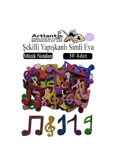 Şekilli Simli Eva Yapışkanlı 50 Li 1 Paket Kendinden Yapışkanlı Simli Eva Sticker Okul Öncesi Kreş Ana Sınıfı Lila