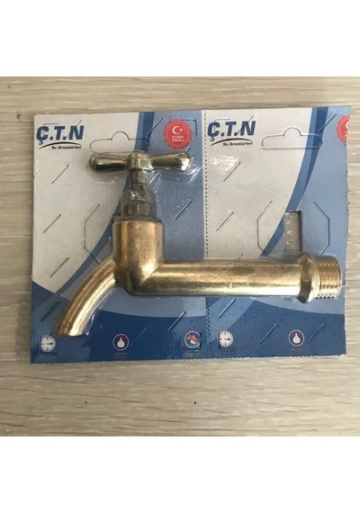 Çtn 1/2 Paslanmaz Sarı Bahçe Musluğu Uzun Bahçe Musluk 20mm