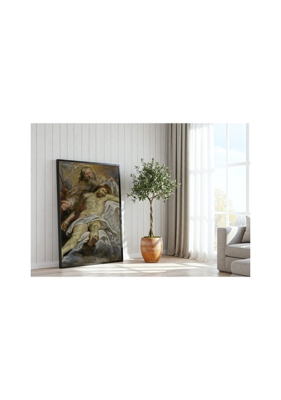 Rönesans Rubens Kutsal Üçleme Çerçevesiz Poster 21x30 Cm A4 Tablo Rönesans Klasik Sanat Duvar Dekoru