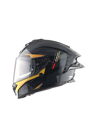 Axor Brutale Kryptıc Full Face Kapalı Kask Parlak Sarı - Siyah