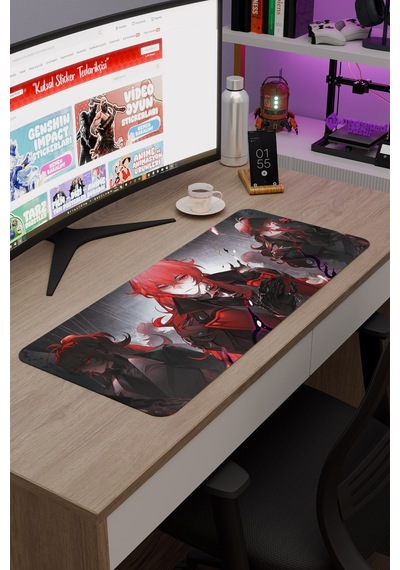 Diluc Genshin Impact Anime Gacha V1 - 70x30 Xl Gaming Mouse Pad Fare Altlığı