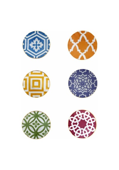 Porland Morocco 12 CM Çay Tabağı 6'lı Çok Renkli