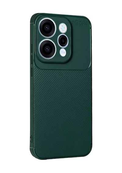 Oppo Reno 15 Uyumlu Auto Focus Karbon Kapak - Koyu Yeşil