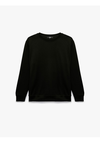 Koton Uzun Kollu Viskon Karışımlı Scuba Kumaş Bisiklet Yaka Basic Sweatshirt Siyah 7wam70299mk Koton Uzun Kollu Viskon Karışımlı Scuba Kumaş Bisiklet Yaka Basic Sweatshirt Siyah 7wam70299mk