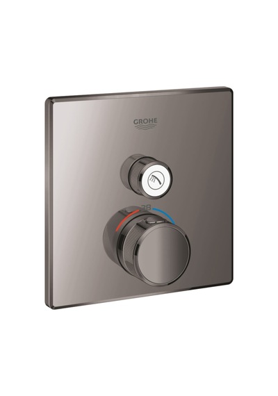 Grohtherm Smartcontrol Çift Valfli Akış Kontrollü, Ankastre Termostatik Duş Bataryası - 29124a Hard Graphite