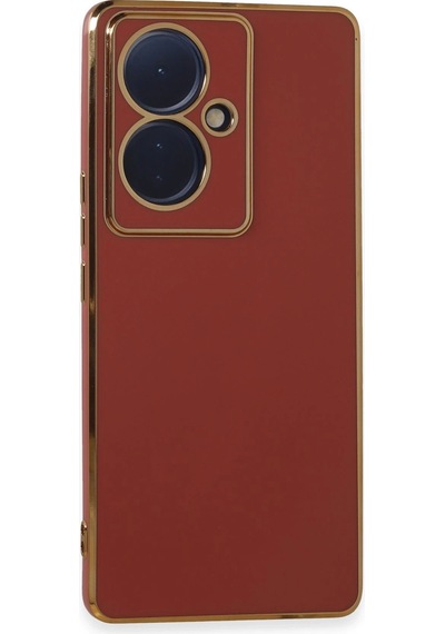 Newface Vivo V29 Lite Kılıf Volet Silikon Semeglbl - 74 - Kırmızı