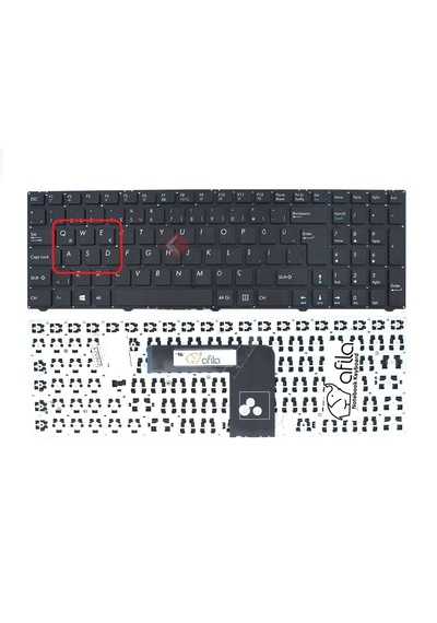 Casper Uyumlu Nirvana C300, C500, C510 V150062jk Notebook Klavye Siyah Tr V2