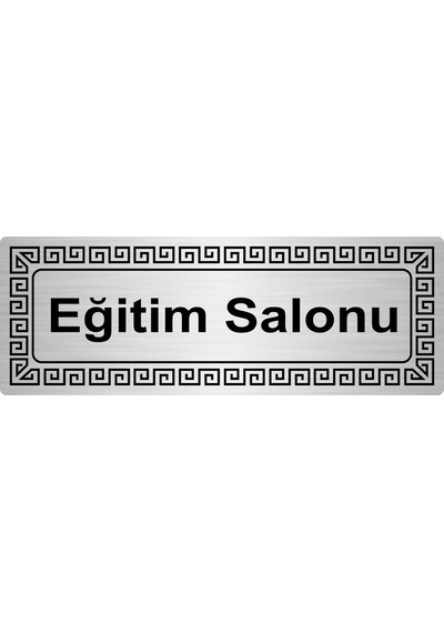 Eğitim Salonu 7Cmx20Cm Metal Yönlendirme Levhası Gümüş Renk Metal