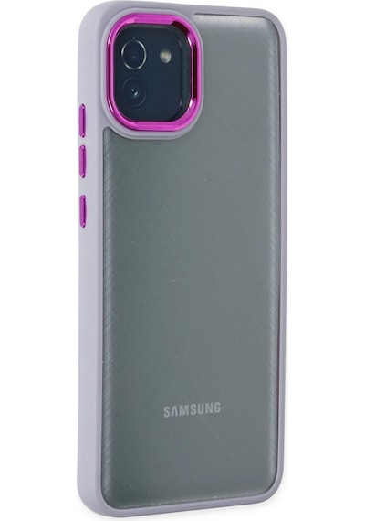Gld-spt- Newface Samsung Uyumlu Galaxy A03 Kılıf Dora Kapak - Lila