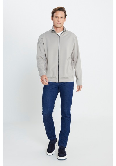 AC&Co / Altınyıldız Classics Erkek Bej Pamuklu Standart Fit Normal Kesim Dik Yaka Cepli Esnek Sweatshirt Bej AC&Co / Altınyıldız Classics Erkek Bej Pamuklu Standart Fit Normal Kesim Dik Yaka Cepli Esnek Sweatshirt Bej