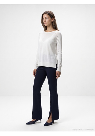 Dilvin 73037 Fermuar Detaylı Flare Pantalon-k.lacivert