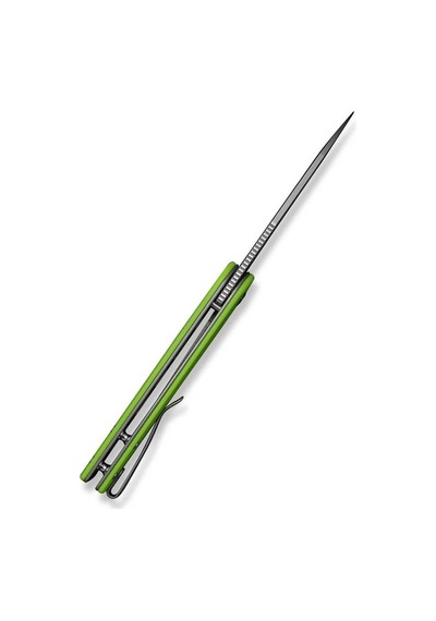 Civivi Guile Front Flipper & Thumb Hole Knife Green G10 Handle Satin Finished Kamp Çakı Yeşil