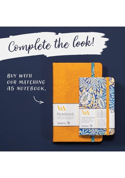 Bookaroo A6 Günlük Mavi Çiçek Desen