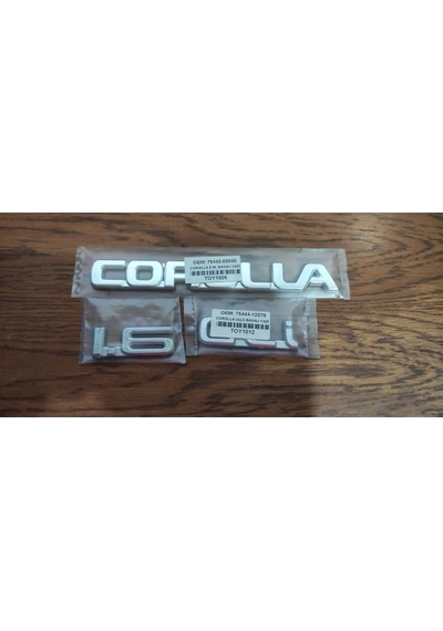 Toyota Corolla Bagaj Yazısı 1.6 Gli Yazı Corolla Efsane Kasa Ae101 1992-1997 Uyumlu Oem A Kalite