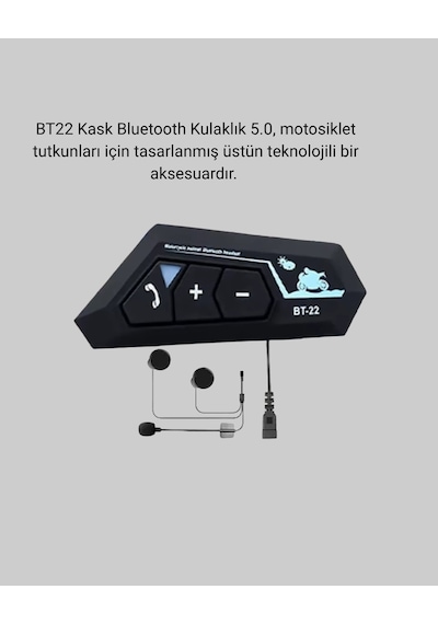 Bt22 Kask Bluetooth Kulaklık 5.0 Gürültü Engelleyici Ve Eller Serbest Kullanım 97051701