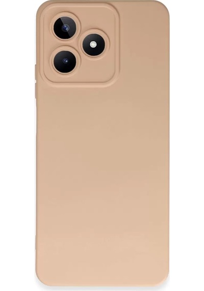 Newface Realme C53 Kılıf Nano İçi Kadife Silikon - Pudra