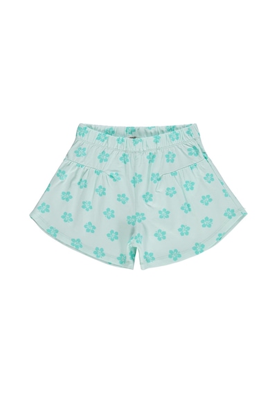 Civil Girls Çiçekli 6-9 Yaş Şort - Yeşil Açık Mint