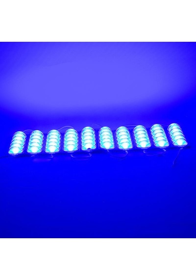12v Modul Lamba Camlı 5-ledli Mavi 110 38 Mm