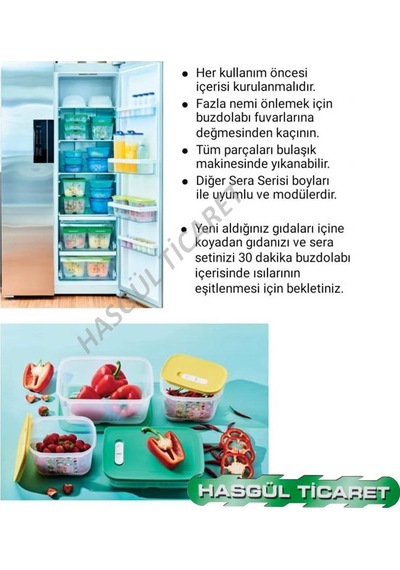 Tupperware Sera Set 2'Li 18 L 44 L Sebze Meyve Saklama K N1143360 Yeşil