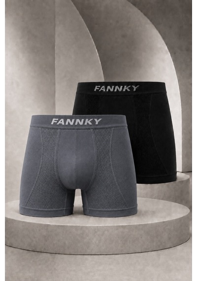 Fit Women Erkek Casual Comfort Günlük 2 Li Boxer Bej