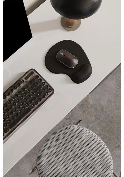 Sonictouch Bilek Destekli Siyah Damla Tipi Pürüzsüz Yüzey Dikişsiz Gamer Oyuncu Mouse Pad 20x22cm Mousepad