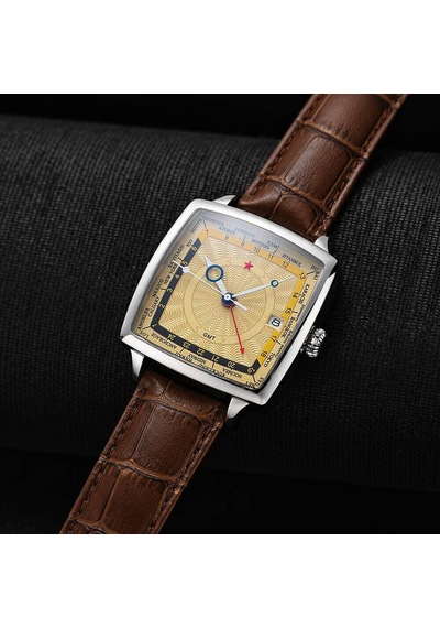 Red Star 7691g-b Otomatik Seiko Nh34 Gmt Mekanizmalı Erkek Kol Saati Gri