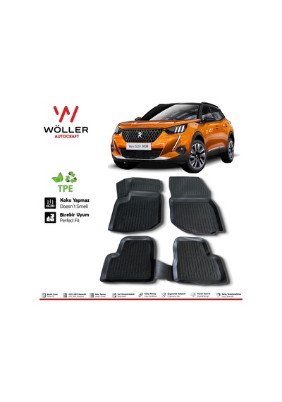 Peugeot 2008 Paspas 2019 Sonrası 3d Havuzlu Paspas