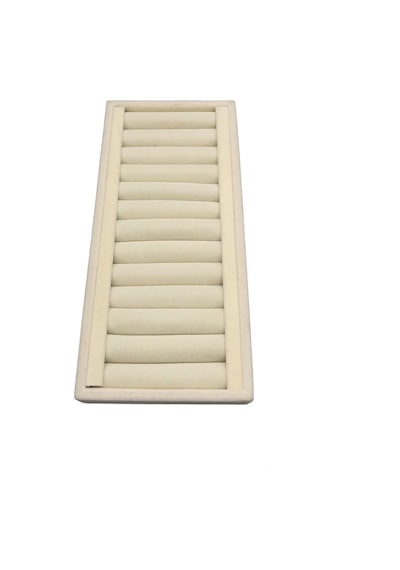 Yerli Üretim Süet Kumaş Krem Renk 25 Cm / 11,5 Cm Kelepçe-bilekli Krem