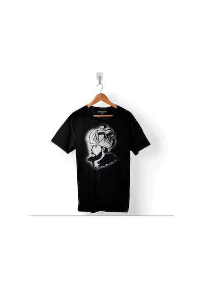 Fatih Sultan Mehmet Mehmed Silüet Portre 1453 Baskılı Tişört Unisex T-shirt 001