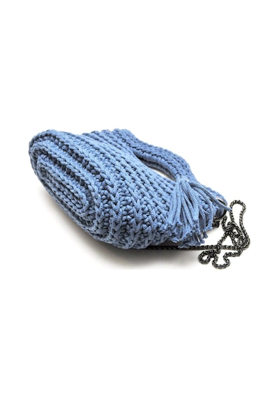 Handmade Makrome İp Tasarım Kadın Çanta Mavi